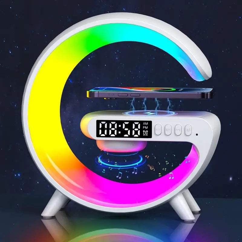 Wireless Charging Light Up Speaker Alarm Clock