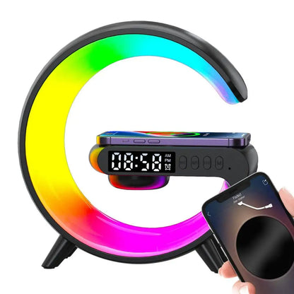 Wireless Charging Light Up Speaker Alarm Clock